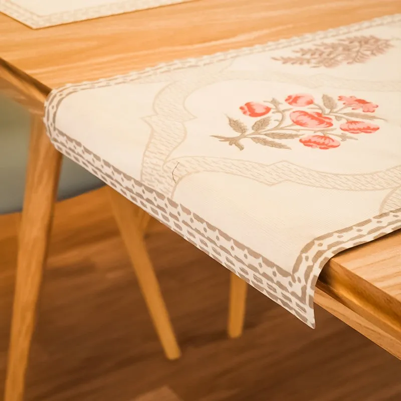 Earthy Elegance Cotton Table Linen Set (Pink) - Seven Piece Set media 5