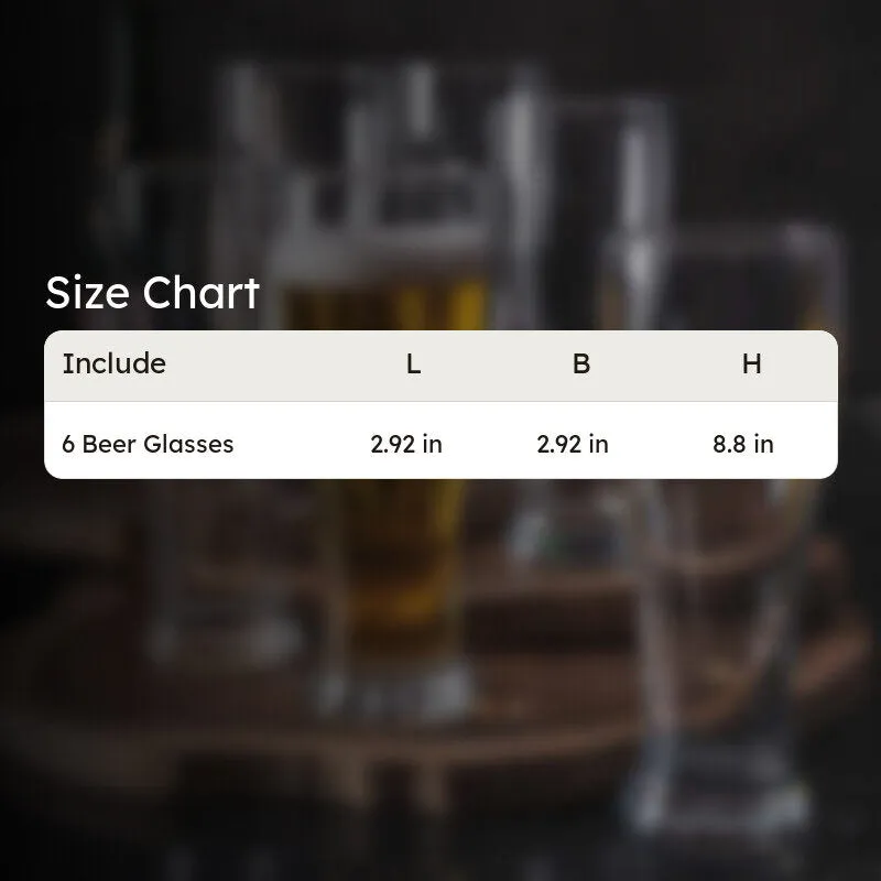 Zyric Beer Glass(580 mL) - Set Of Six media 10