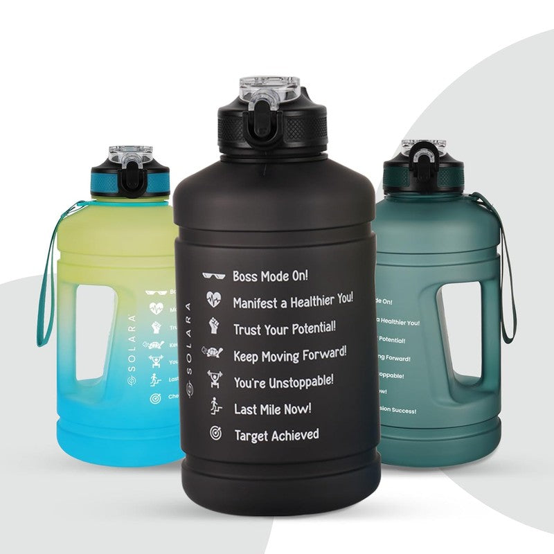 Solara Plaino Plastic Water Bottle (2200 mL) - Black media 8