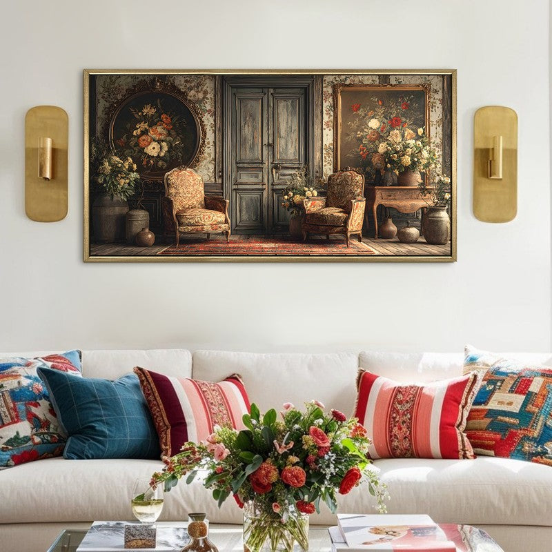 Classic Europe Floral Sitting Room Wall Art