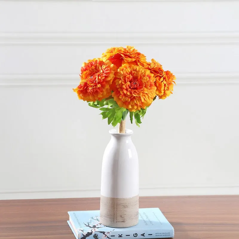 Marigold Artificial Flower Bunch - Orange media 1