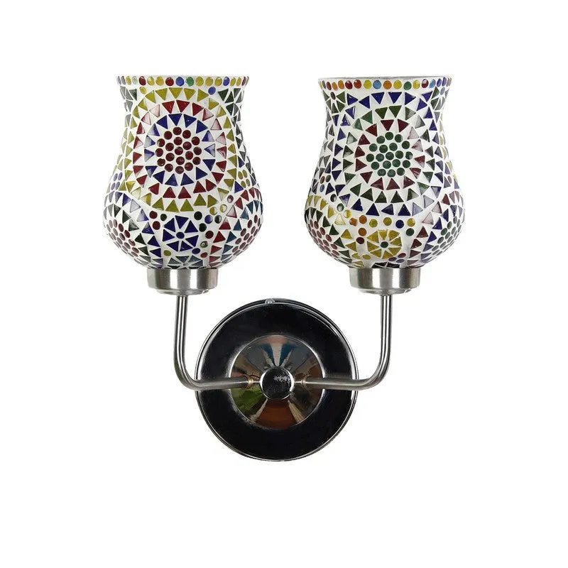 Tessera Glow Mandala Art Glass Wall Lamp media 6