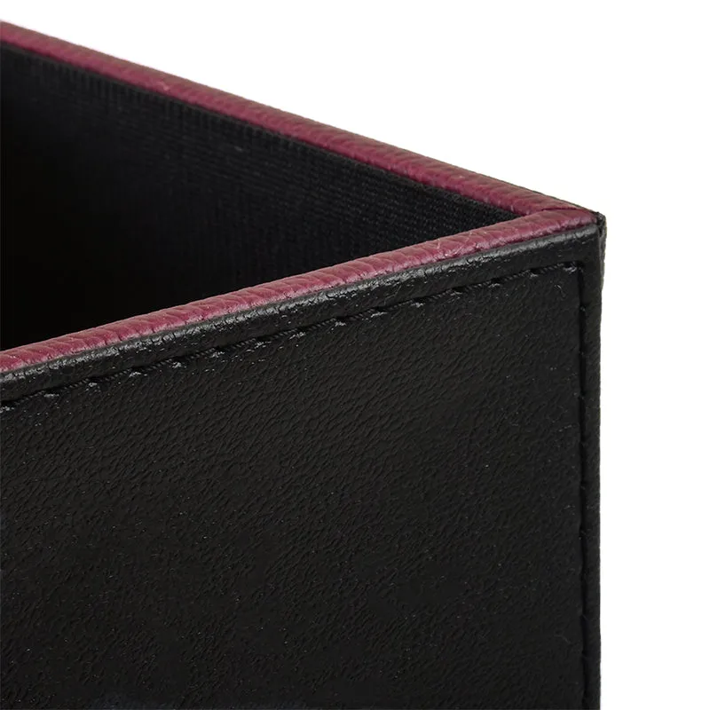 Tisca Faux Leather Pen Stand - Black media 5