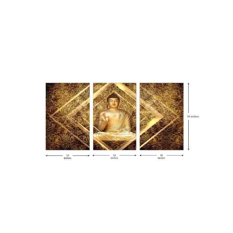Zen Poly Canvas Wall Art - Three Piece Set media 7