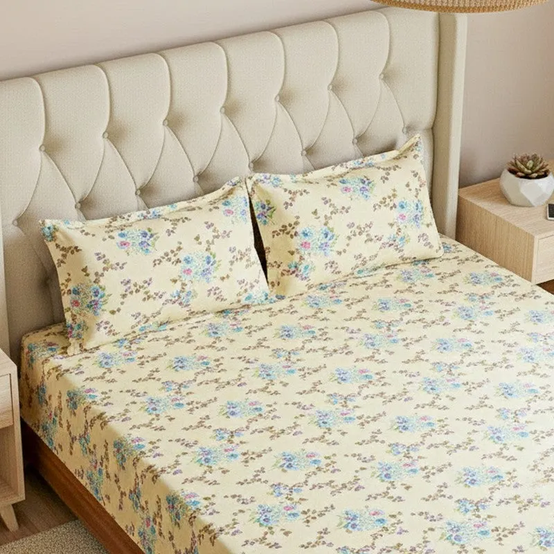 Briseis Floral Cotton Bedsheet - 120 TC media 3