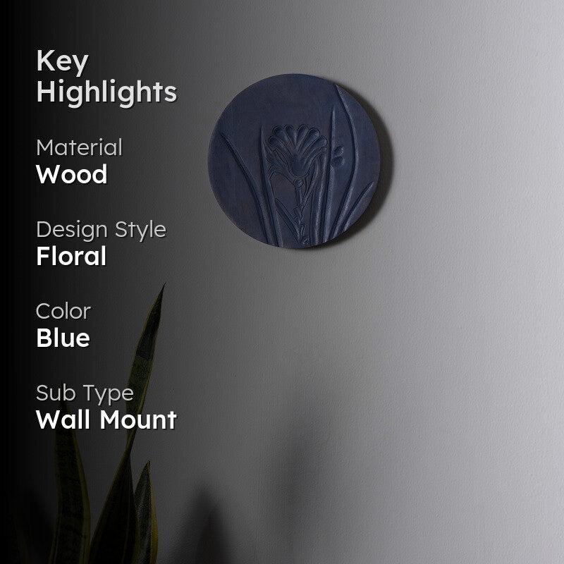 Cerulean Garden Wooden Wall Plate media 2