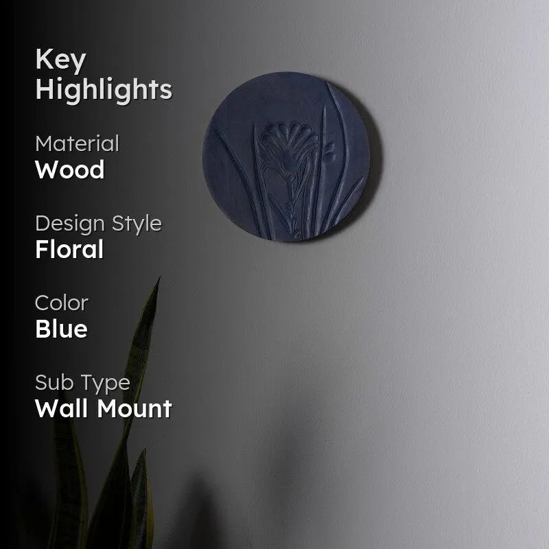 Cerulean Garden Wooden Wall Plate media 2