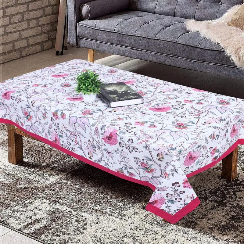 Muhina Rectangular Table Cover (Pink) - Four Seater media 1