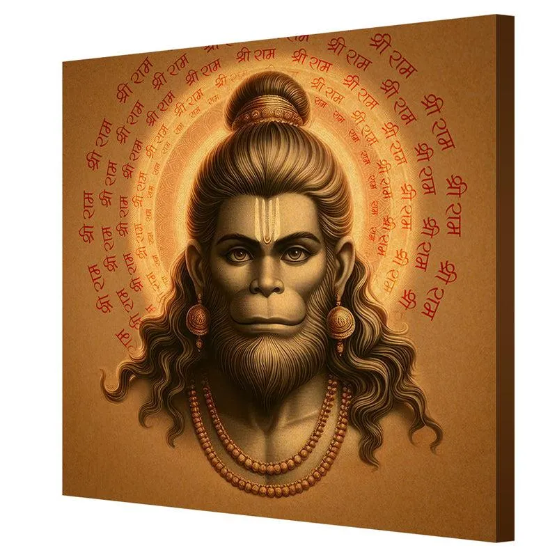 Majestic Hanuman Wall Painting media 5