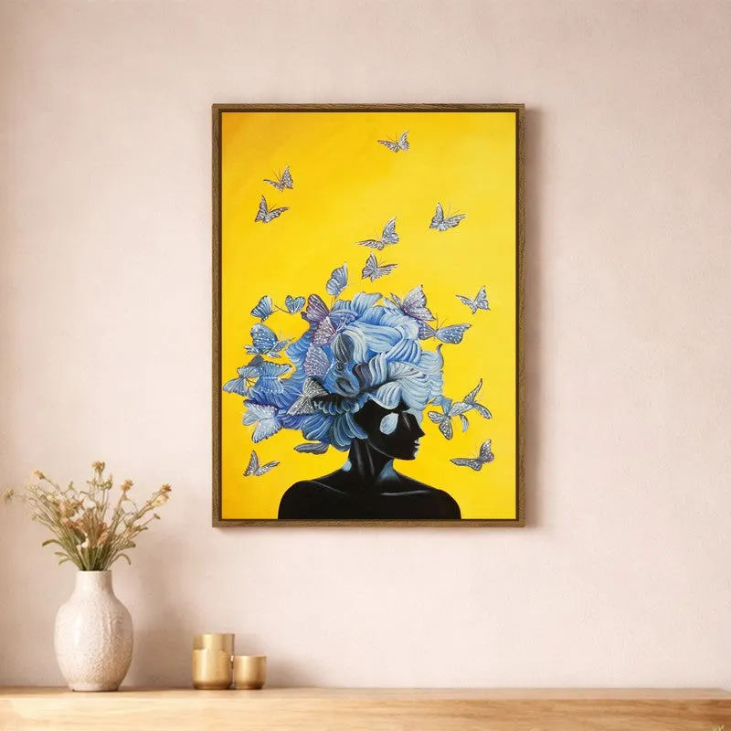 Wings of Her Canvas Wall Art With Frame media 1
