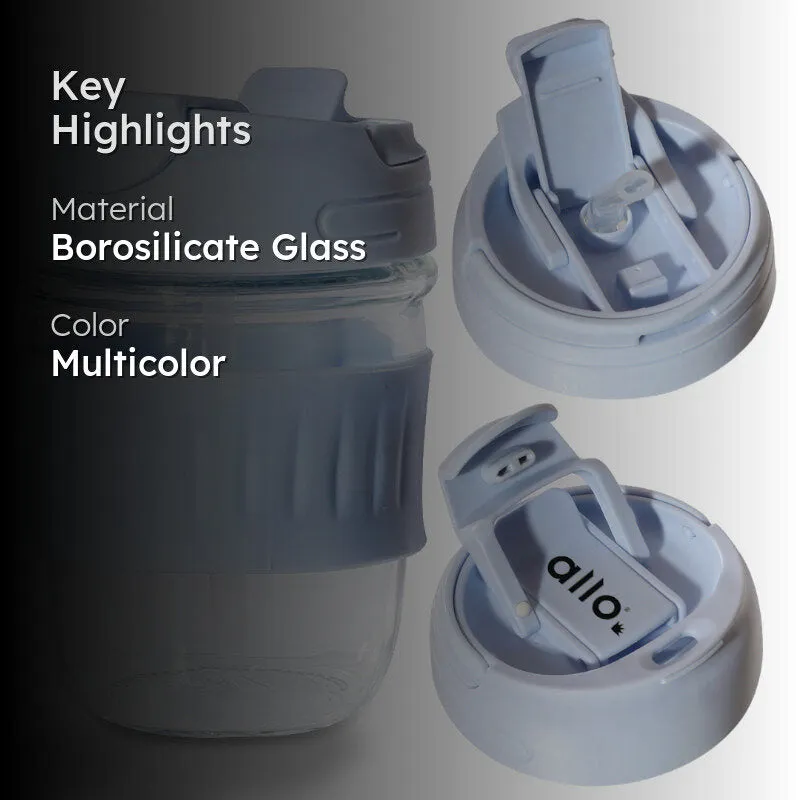 Lazo Glass Sipper - Light Blue media 2