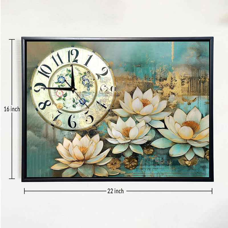 Time Of Flowers Wall Art With Clock media 6