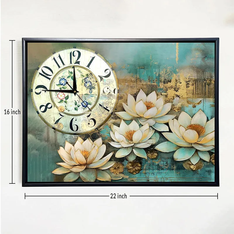 Time Of Flowers Wall Art With Clock media 6
