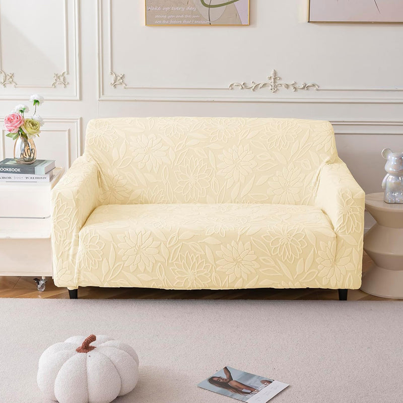 Armor Jacquard Sofa Cover - Beige media 5