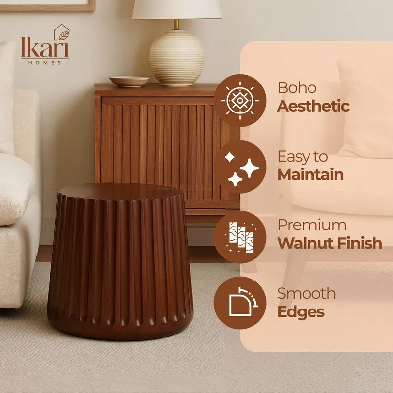 Fluted Barrel Mango Wood Coffee Table media 4