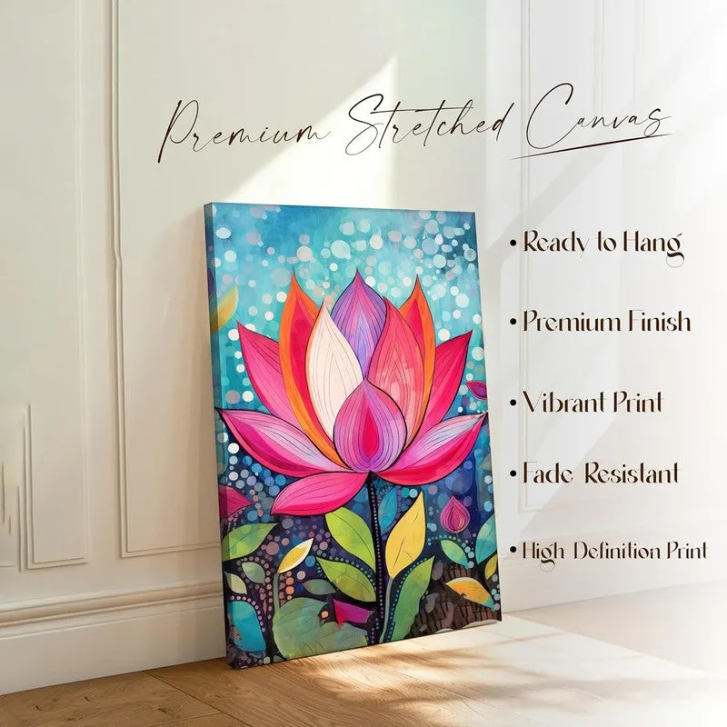 Kaleidoscope Lotus Wall Art Without Frame media 5