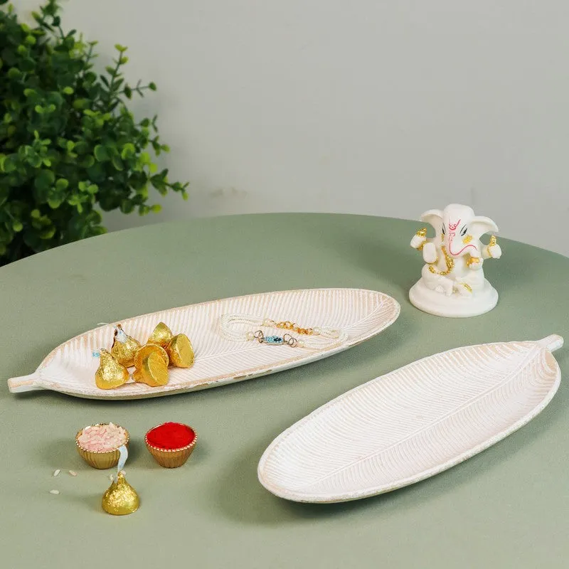 Chicora Accent Tray (White) - Set Of Two media 1