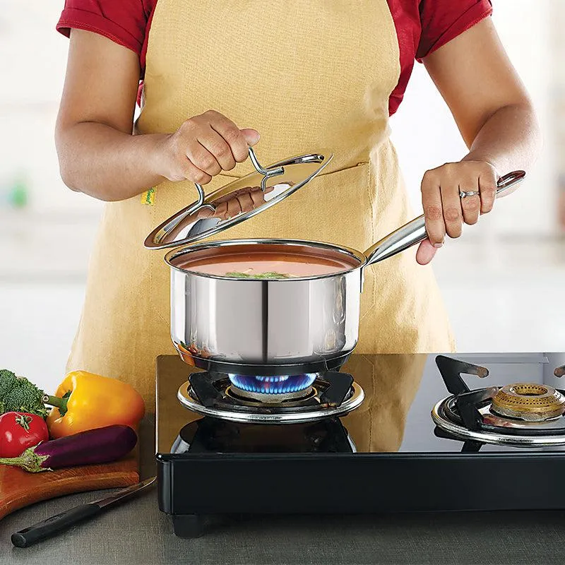 Nirlon Steel Saucepan With Lid - 2300 ML/7 Inches media 3