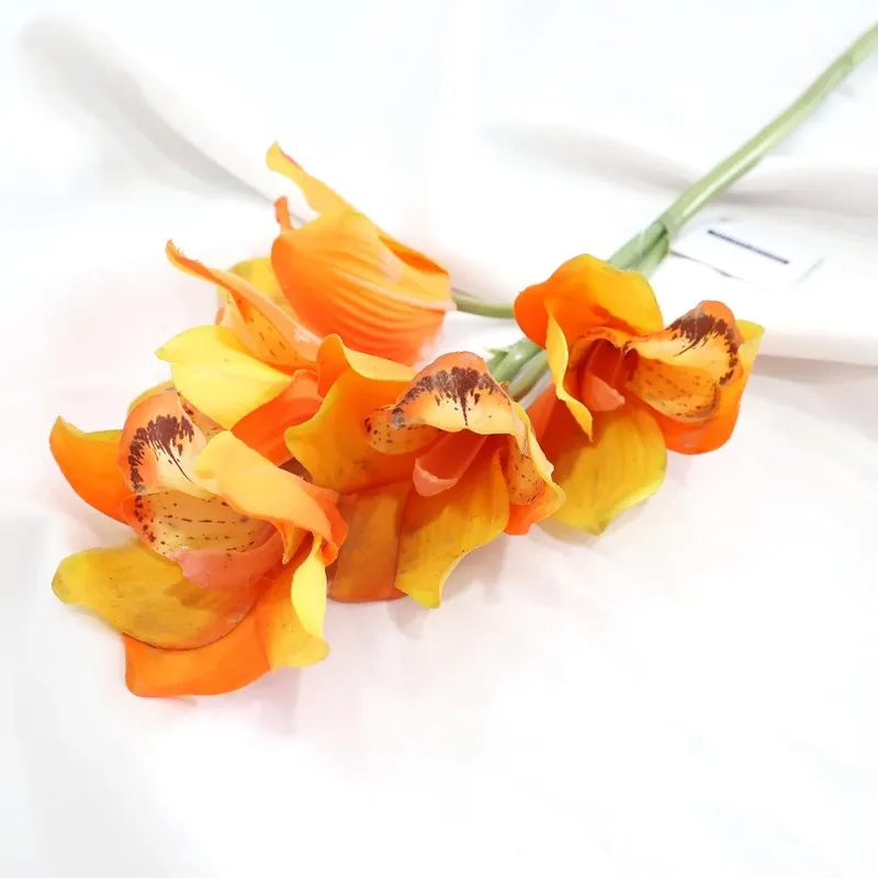 Artificial Orchid Flowers Bunch media 7