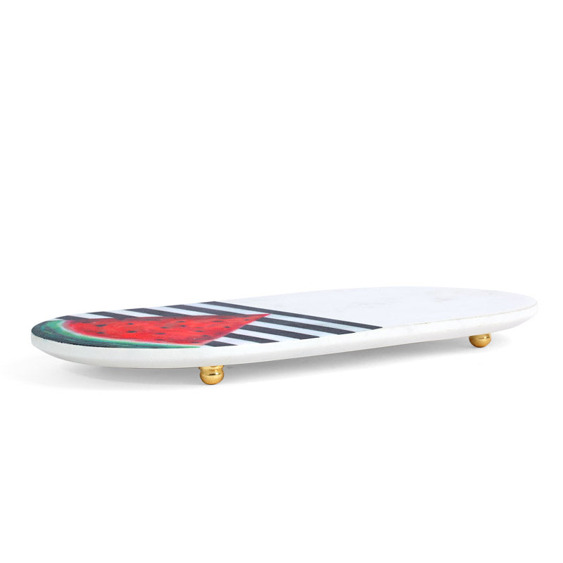 Swish Appetizer Printed (Marble,Brass) Marble Platter media 4
