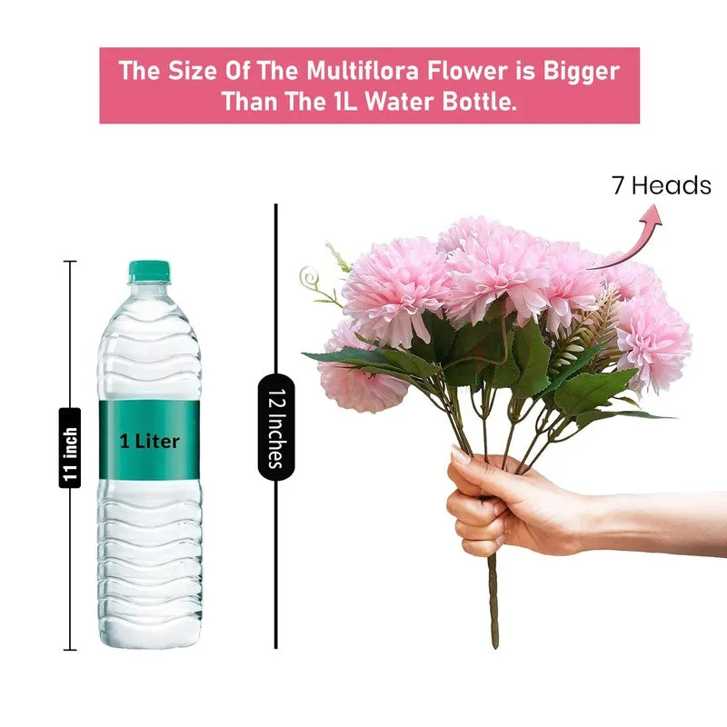 Florisse Artificial Hydrangea Flower (Pink) - Set Of Four media 8