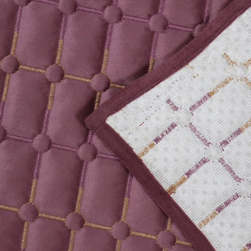 GeoWeave Velvet Sofa Cover - Wine media 5