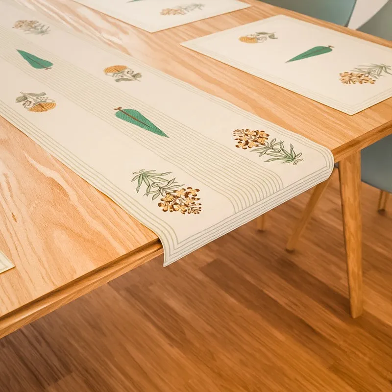 Bloomscape Cotton Table Linen Set (Yellow) - Seven Piece Set media 6