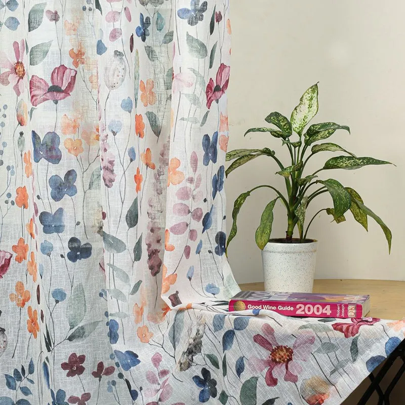 Glissar Linen Texture Sheer Curtain - Set Of Two media 4