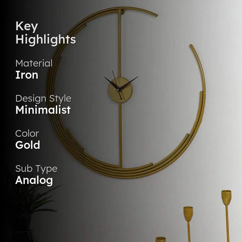 Gilded Dial Analog Wall Clock media 2