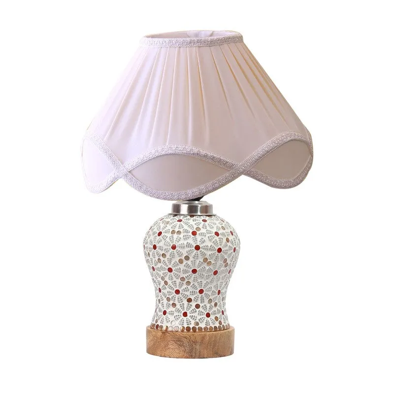 Baskex Arc Pleated Wooden Table Lamp - Multicolor media 5