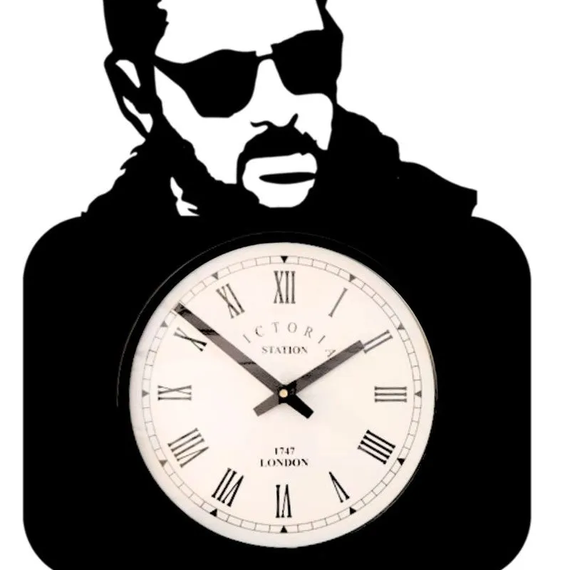 Salman Khan Steel Analog Wall Clock - Black media 5
