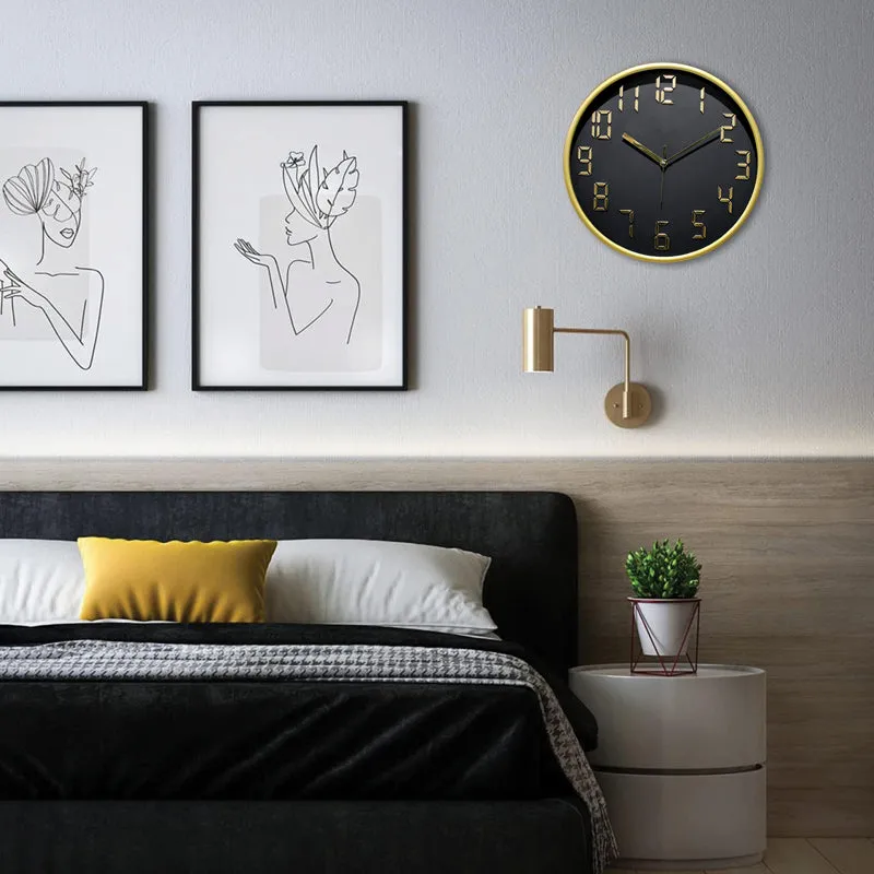 Centura Analog Wall Clock - Gold, Black media 4