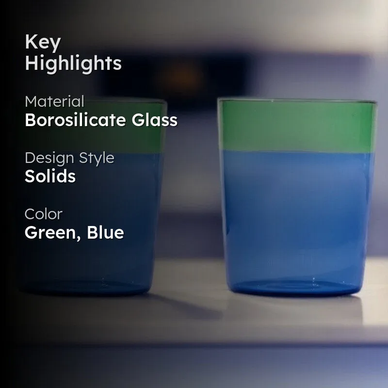Meadow Green Tumbler Glasses(310 mL) - Set Of Two media 2