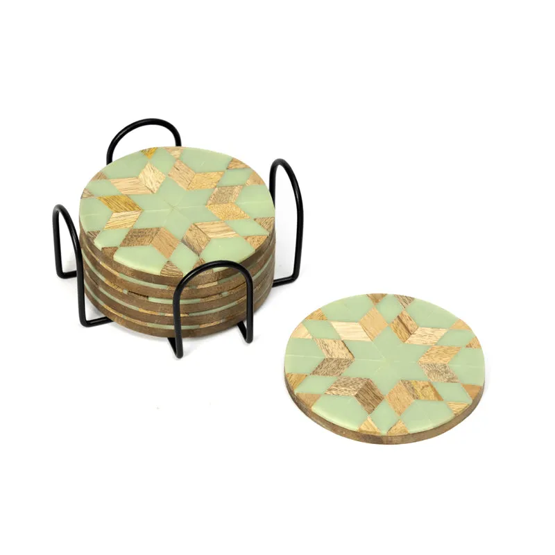 Blue Star Coaster With Stand - Seven Piece Set media 5