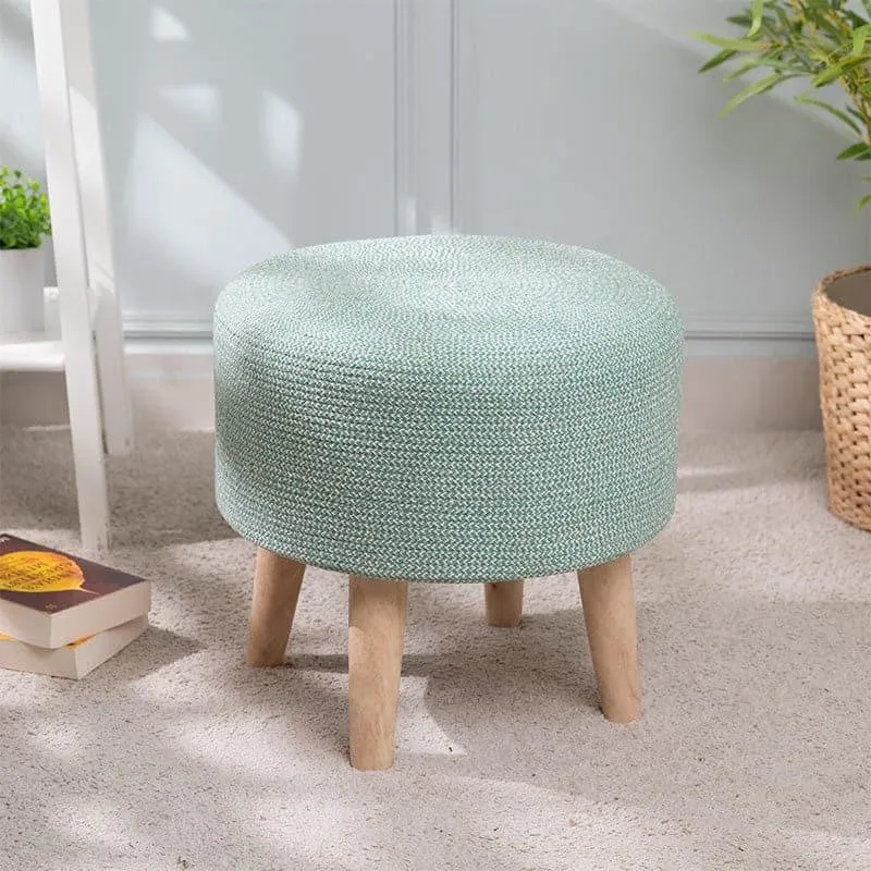 Miya Cotton Ottoman - Aqua Green media 1