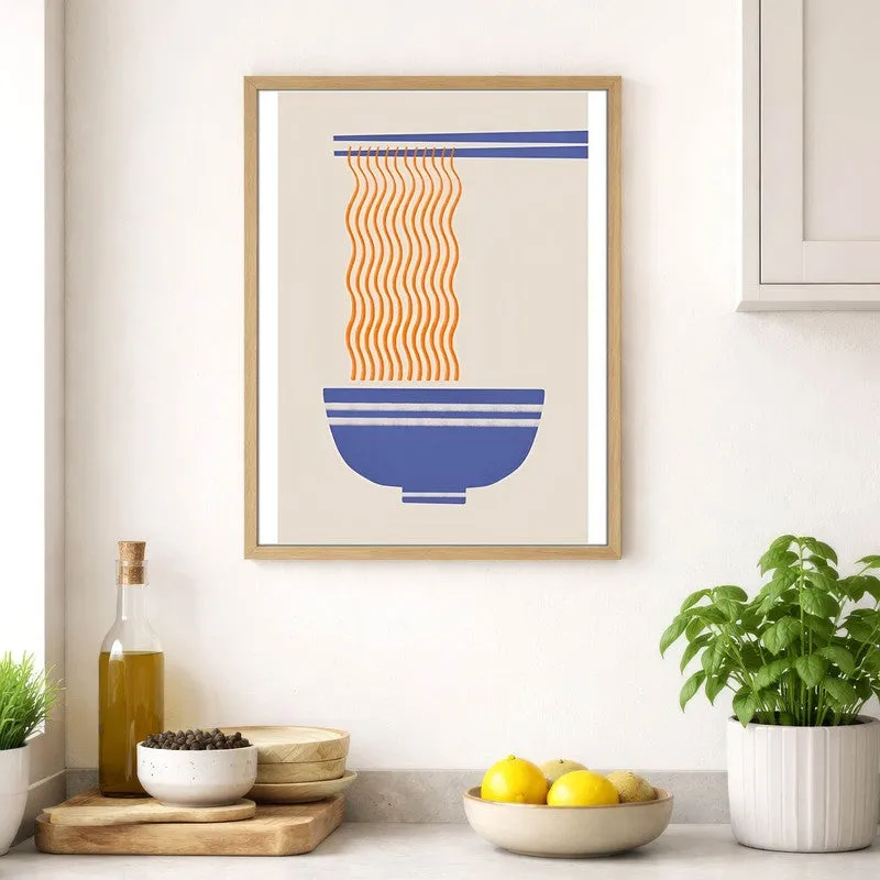 Fiery Blue Archival Canvas Wall Art - Brown media 4