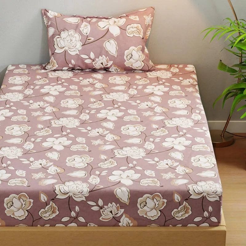 Rosewood Charm Microfiber Bedsheet - 140 GSM media 3