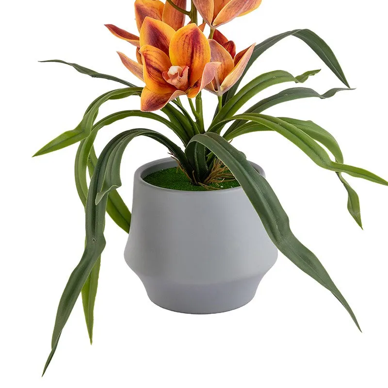 AarviDecor Golden Orchid Silk Artificial Plants media 6