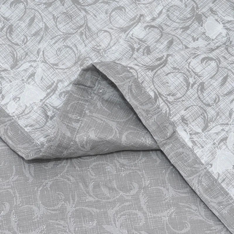 Little Petals Printed Cotton Dohar (Grey) - 120 GSM media 7