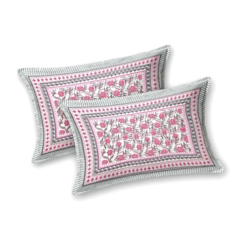 Crafto Cotton Bedsheet (Pink) - 240 TC media 4