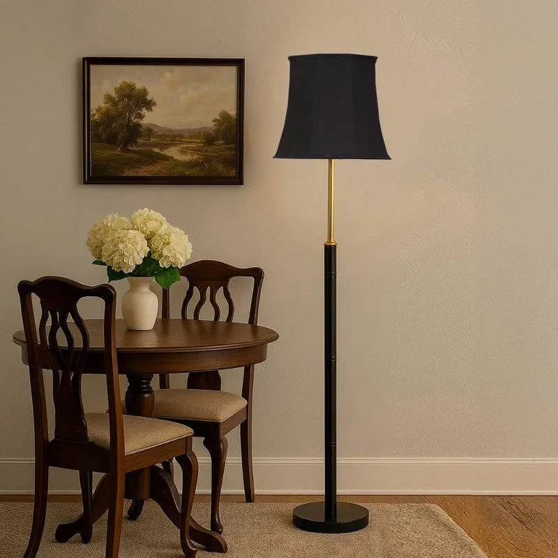 Modern Arc Wooden Floor Lamp - Black media 4