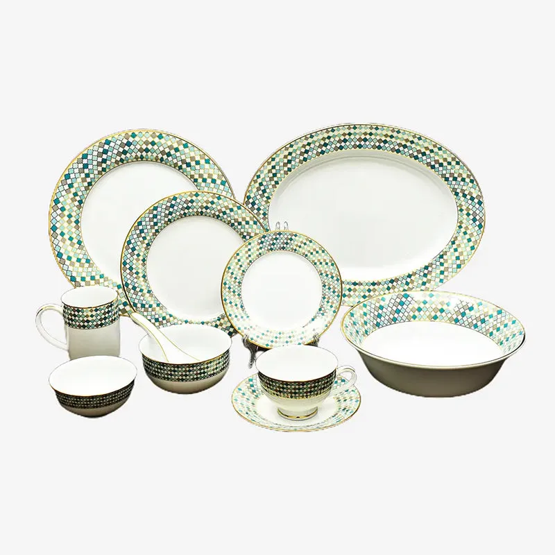 Christolite 24k Gold Brushed Porcelain Dinner Set - 33 Piece Set media 10