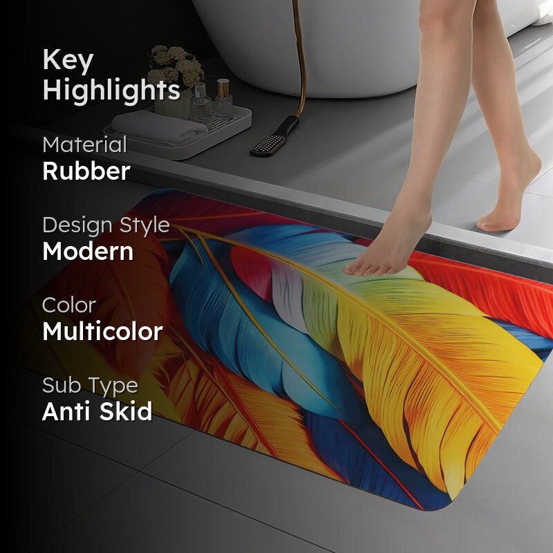 Vivid Plume Anti Skid Bath Mat media 2