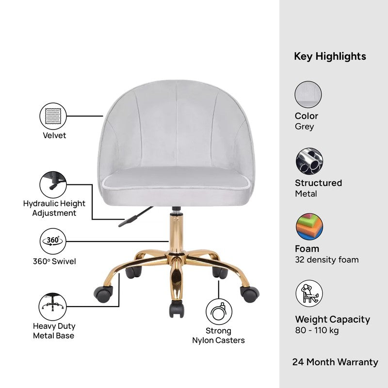 Opulon Metal Office Chair  -  Grey media 7