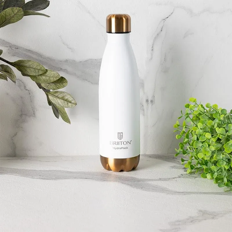 Hydro Halo Hot & Cold Thermos Water Bottle (White) - 500 mL media 1
