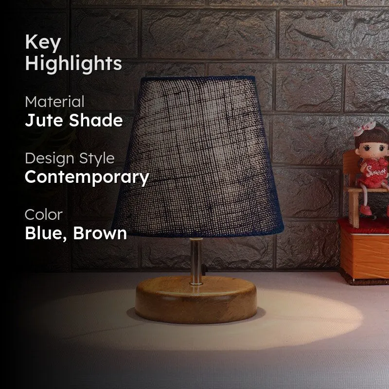 Petricho Jute Table Lamp - Blue,Brown media 2