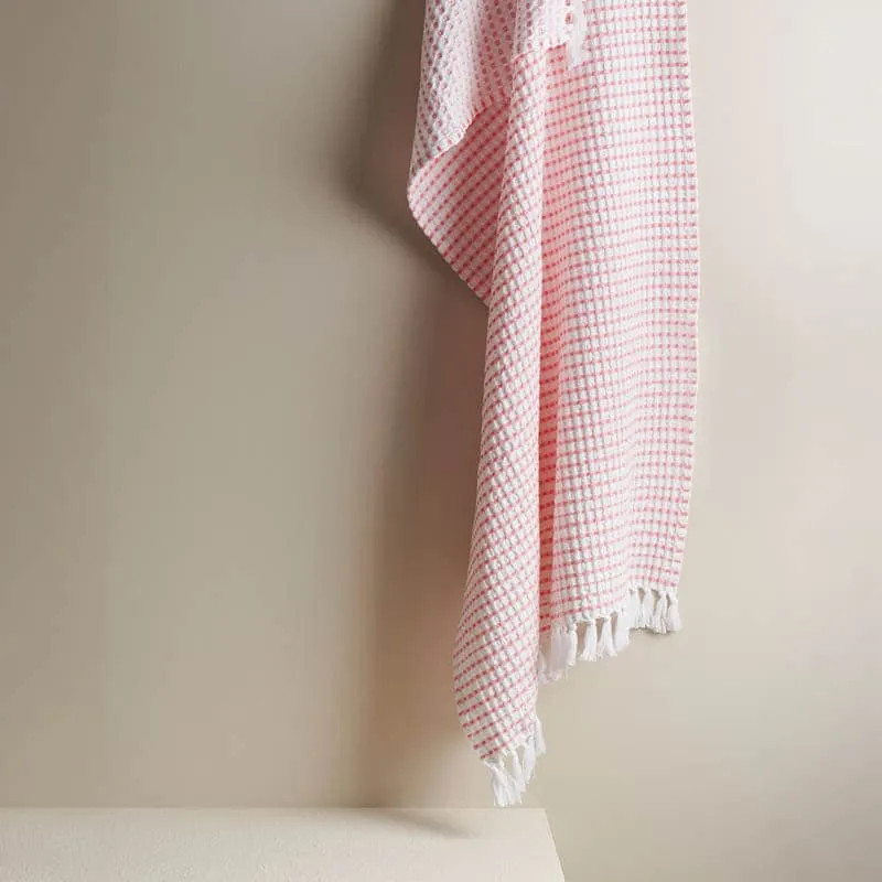 Alyss Waffle Bath Towel - Peach media 1