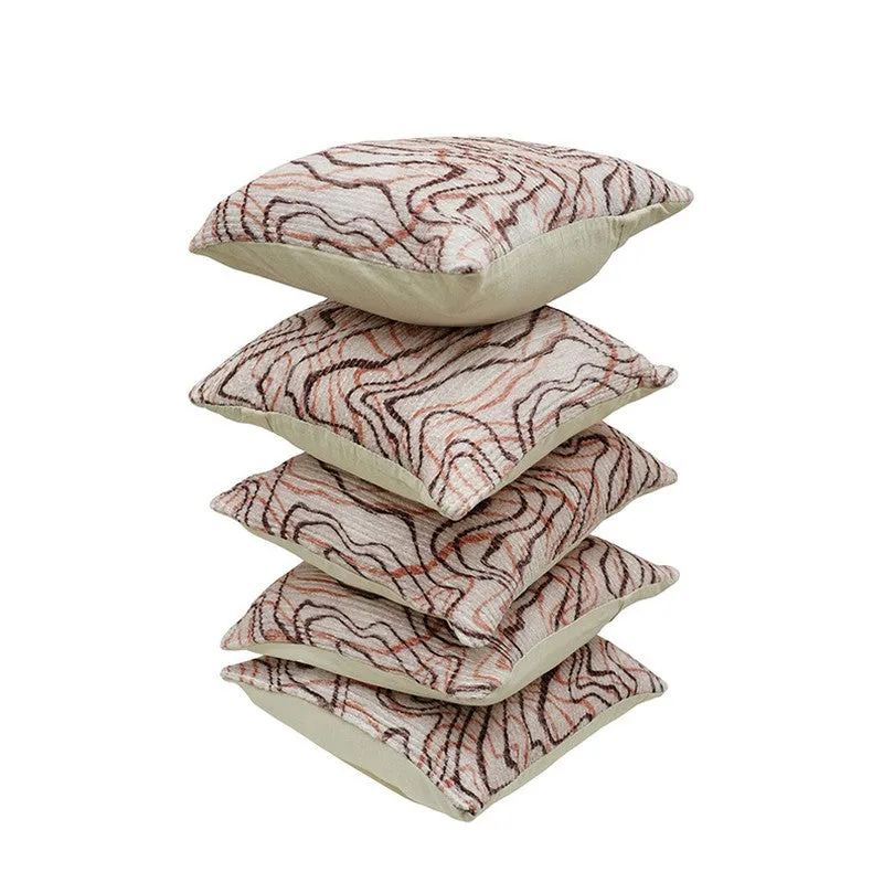 LiquidFlow Cushion Cover (Coral) - Set Of Five media 5