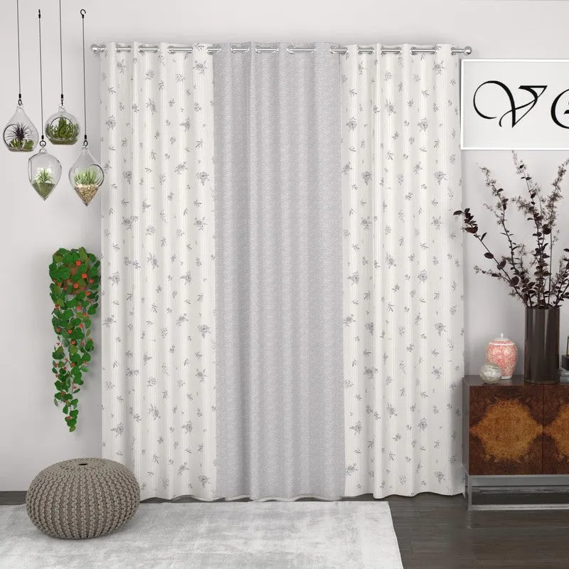 Blossom Glow Elegance Curtains - Set of Three media 1