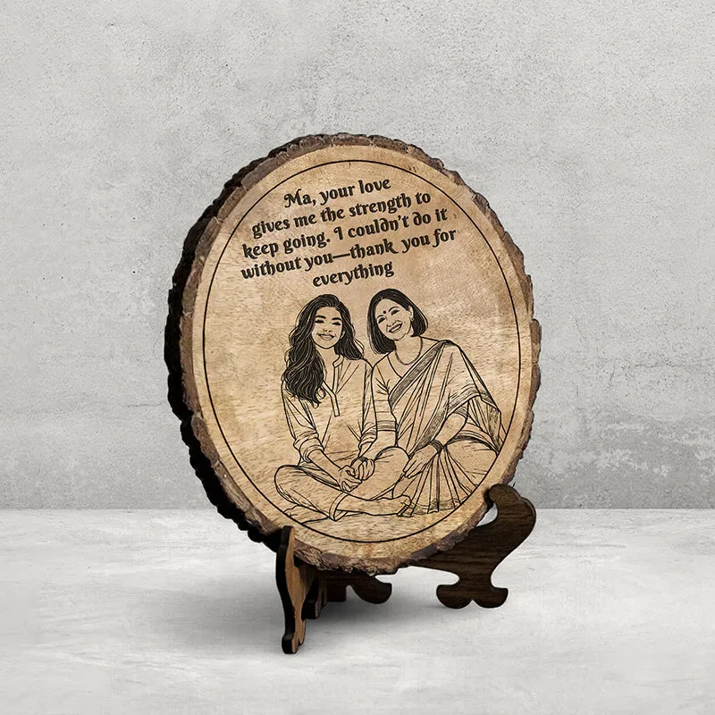 Strength To Keep Going Wood Showpiece - Round media 3